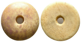 Bone Spindle Whorl .(8th-12th century).Reference :Condition: Very Fine