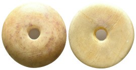 Bone Spindle Whorl .(8th-12th century).Reference :Condition: Very Fine