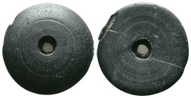 Bone Spindle Whorl .(8th-12th century).Reference :Condition: Very Fine