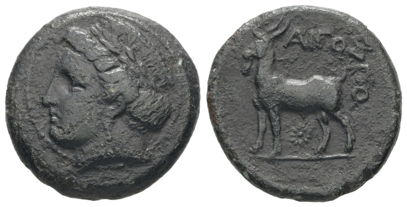 Thrace, Aigospotamoi. Ae, 7.15 g 21.25 mm. Late 4th century BC. 
Obv: Head of He...