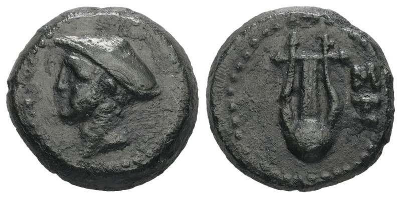 Thrace, Sestos. Ae, 3.75 g. - 16.90 mm. Circa 150-100 BC.
Obv.: Head of Hermes l...