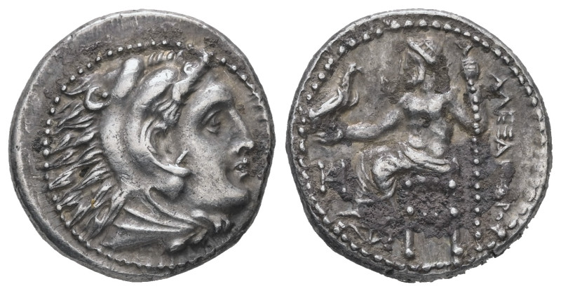 Kings of Macedon, Alexander III 'the Great', 336-323 BC. AR, Drachm. 4.22 g. 17....