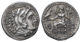 Kings of Macedon, Alexander III 'the Great', 336-323 BC. AR, Drachm. 4.22 g. 17.38 mm. Lifetime issue of Miletos. Struck under Philoxenos ca. 325-323 ...