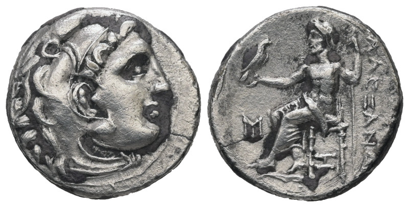 Kings of Macedon. Alexander III "the Great". AR Drachm, 3.69 g. 17.95 mm. 336-32...