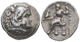 Kings of Macedon, Alexander III 'the Great'. AR Tetradrachm, 17.08 g 29.01 mm. 336-323 BC. Perga. 
Obv: Head of Herakles right, wearing lion skin.
Rev...