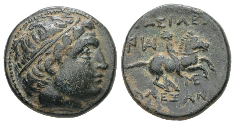 Kings of Macedon, Alexander III 'the Great'. Ae, 4.47 g. 17.97 mm. 336-323 BC. M...