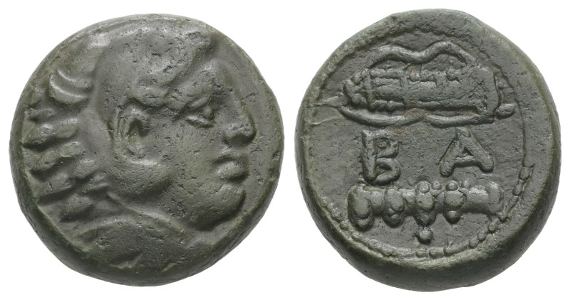 Kings of Macedon, Alexander III 'the Great'. AE, 6.16 g 17.54 mm. 336-323 BC. Un...