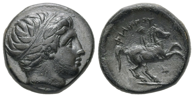 Kings of Macedon, Philip II. Ae,5.96 g 18.03 mm. 359-336 BC. Uncertain mint.
Obv...
