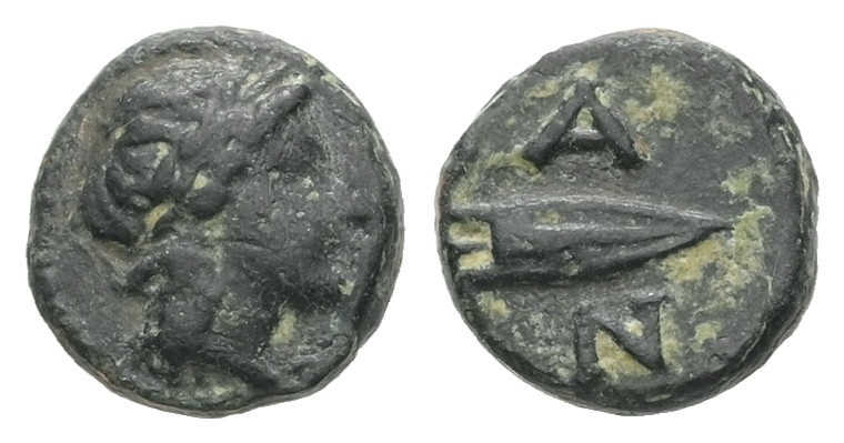 Seleukid Kingdom, Antiochos I Soter. Ae, 0.75 g 8.21 mm. 281-262 BC.Sardes
Obv :...