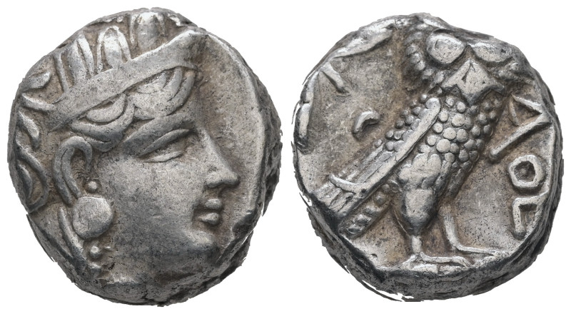 Attica, Athens. AR Tetradrachm, 17.16 g 21.15 mm. Circa 353-294 BC.
Obv: Helmete...