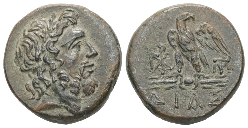 Bithynia, Dia. Ae, 8.15 g 20.52 mm. Circa 95-90 or 80-70 BC. Struck under Mithra...