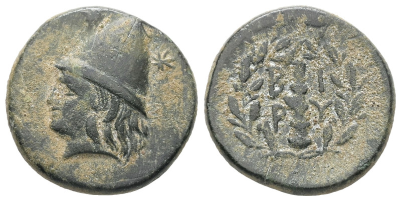 Troas, Birytis. Ae, 5.34 g 19.52 mm. 4th-3rd centuries BC.
Obv.: Head of Kabeiro...