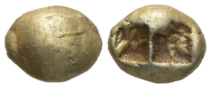 Ionia, Uncertain mint. EL sixth-stater or hekte, 2.36 g 11.12 mm. Ca. 650-600 BC...