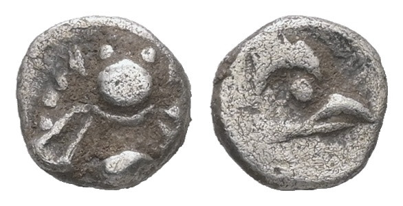 Ionia, Ephesos. AR, Tetartemorion. 0.21 g. - 6.25 mm. Circa 500-420 BC.
Obv.: Be...