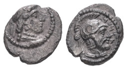 Cilicia, Tarsos. Time of Pharnabazos and Datames. AR Obol, 0.60 g 10.41 mm. Circa 384-361/0 BC. 
Obv: Diademed female head (Aphrodite?) to right. 
Rev...
