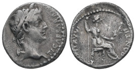 Tiberius, 14-37 AD. AR Denarius, "Tribute Penny" type. 3.57 g. 18.20 mm. Lugdunum (Lyon).
Obv: TI CAESAR DIVI AVG F AVGVSTVS. Laureate head right.
Rev...