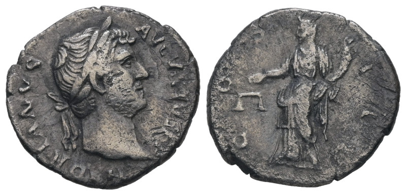 Hadrian, AD 117-138. AR, Denarius. 2.80 g. 18.81 mm. Uncertain mint in the East....