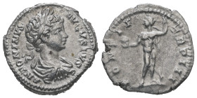 Caracalla, 197-217 AD. AR, Denarius. 3.17 g. 18.37 mm. Rome.
Obv: ANTONINVS AVGVSTVS. Bust of Caracalla, laureate, draped, cuirassed, right
Rev: PONTI...