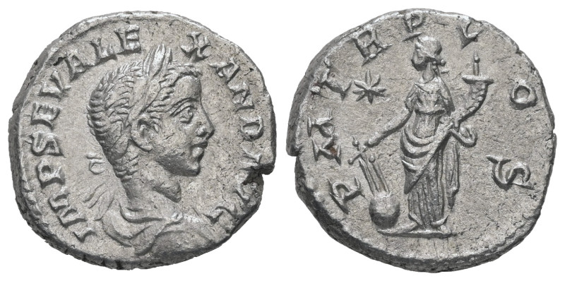 Severus Alexander, AD 222-235. AR, Denarius. 3.05 g. 18.21 mm. Antioch.
Obv: IMP...