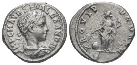 Severus Alexander, AD 222-235. AR Denarius. 3.43 g. 18.68 mm. Antioch.
Obv: IMP C M AVR SEV ALEXAND AVG. Bust of Severus Alexander, laureate, draped, ...