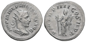Philip I, AD 244-249. AR, Antoninianus. 3.85 g. 22.41 mm. Rome.
Obv: IMP M IVL PHILIPPVS AVG. Bust of Philip the Arab, radiate, draped, cuirassed, rig...