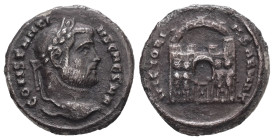 Constantius I as Caesar, AD 293-305. AR, Argenteus. 2.81 g. 18.27 mm. Siscia.
Obv: CONSTANTIVS CAESAR. Head of Constantius I, laureate, right.
Rev: VI...