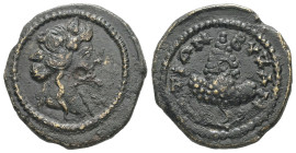 Thrace, Byzantion. Pseudo-autonomous, second century AD. AE. 6.98 g. 22.55 mm.
Obv: Head of Dionysus wearing ivy wreath, right.
Rev: ΒΥΖΑΝΤΙΩΝ. Bunc...