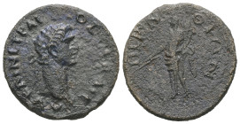 Thrace, Perinthus. Trajan, AD 98-117. AE. 6.06 g. 23.06 mm.
Obv: ΑΥ ΚΑΙ ΝΕ ΤΡΑΙΑΝΟΣ ΣΕΒΑ. Radiate head of Trajan, right.
Rev: ΠΕΡΙΝΘΙΩΝ. Tyche with ka...