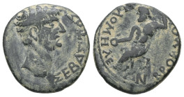 Phrygia, Philomelium. Claudius, AD 50/4. AE. 3.76 g. 18.63 mm. Magistrate, Brocchos.
Obv.: ΣΕΒΑΣΤΟΣ. Bare head of Claudius, right.
Rev.: ΒΡΟΚΧΟΙ ΦΙΛΟΜ...