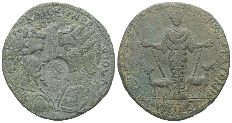 Caria, Stratonicaea. Septimius Severus, with Julia Domna, AD 193-211. AE. 16.62 ...