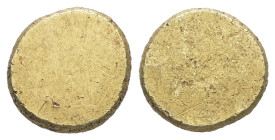 Byzantine gold ingot? (Semissis standart) 1.80 g. 10.27 mm.