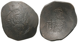 John II Comnenus, 1118-1143 AD. AE, Aspron Trachy. 4.60 g. 30.21 mm. Constantinople.
Obv: IC-X[C] to left and right of Christ, nimbate, bust facing, r...