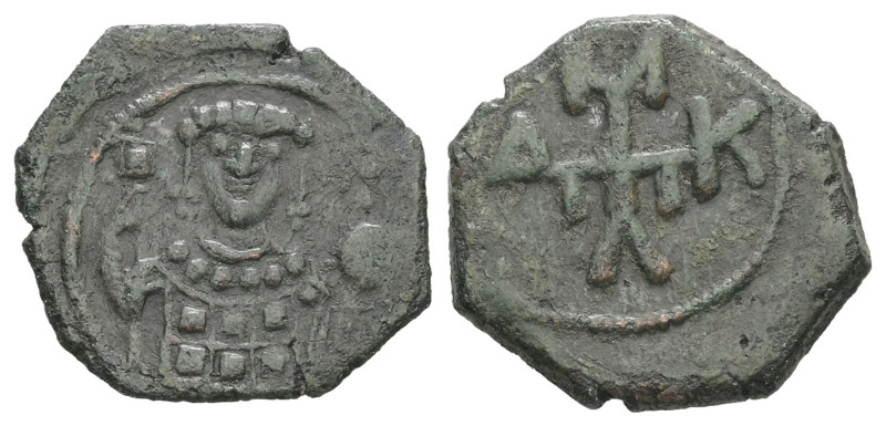 Manuel I Comnenus, AD 1143-1180. AE, Half Tetarteron. 1.46 g. 16.11 mm. Uncertai...