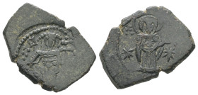 Empire of Nicaea. John III Ducas-Vatatzes, AD 1222-1254. AE, Tetarteron. 2.39 g. 19.80 mm. Magnesia. 
Obv: Mary, nimbate, standing three quarters to r...