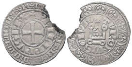 ★ Rare ★

France. Philippe III or Philippe IV, AD 1290-1303. AR, Gros. 2.59 g. 24.44 mm.
Obv: ✠B[NDICTV] SIT NOME DNI NRI DEI IҺV XPI / PҺILIPPVS R...