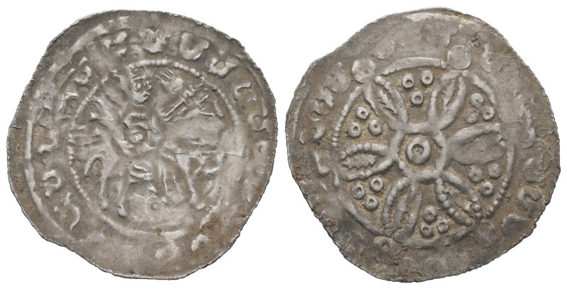 Austria. Ekbert II-Ekbert III, Early 12th century. AR, Pfennig. 0.69 g. 23.26 mm...