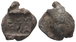 PB Roman provincial seal. Ionia, Smyrna (AD 3rd century)
Obv.: CΜVΡΝΑ in two lines in incuse.
Rev.: Blank.
Ref.: RLS 325, 331, 339-344, 358-360, 38...