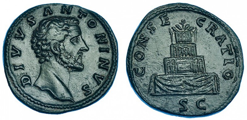 ANTONINO PÍO Y MARCO AURELIO. Sestercio. Acuñado por Marco Aurelio. Roma (179-18...