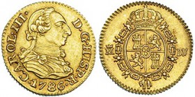 1/2 escudos. 1786. Madrid. DV. VI-1065. EBC.