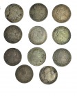 11 monedas de 8 reales. Carlos IV y Fernando VII. México (7) y Potosí (4). BC+/MBC-.