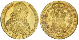 8 escudos. 1788. Madrid. MF. VI-1318. MBC+. Rara.
