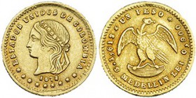 COLOMBIA. 1 peso. 1872. Medellín. KM-157.1. MBC+.