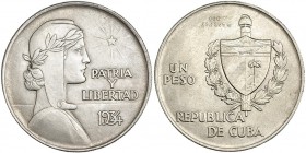 CUBA. Peso. 1934. KM-22. EBC+.