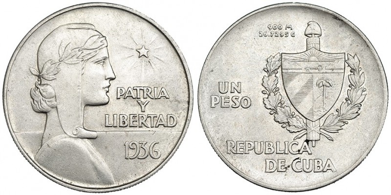 CUBA. Peso. 1936. KM-22. EBC+.