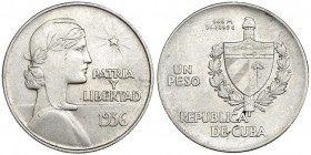 CUBA. Peso. 1936. KM-22. EBC+.