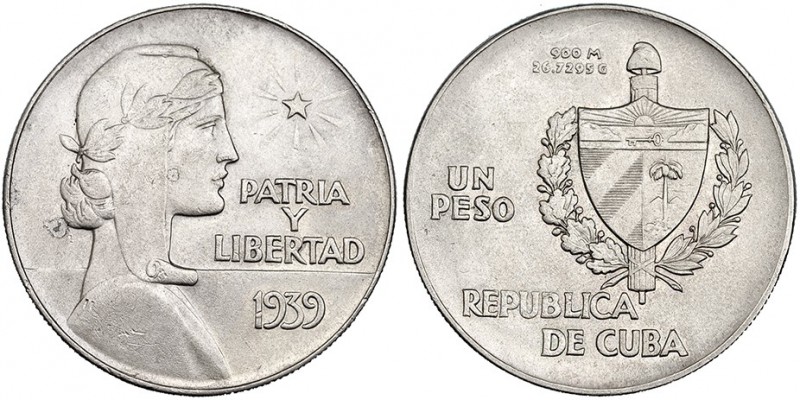 CUBA. Peso. 1939. KM-22. EBC+.