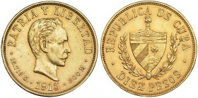 CUBA. 10 pesos. 1915. KM-20. Pequeñas marcas. EBC-.