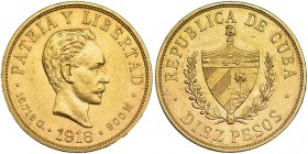 CUBA. 10 pesos. 1916. KM-20. EBC+.