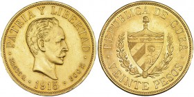 CUBA. 20 pesos. 1915. KM-21. MBC+.
