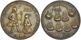 GRAN BRETAÑA. Medalla. Almirante Vernon. 1739. Toma de Portobello. AE 37mm. MBC+.